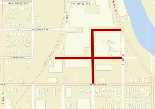 ROAD CLOSURE, MAP, BADGER STATE LOFTS