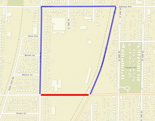 map, road closure, broadway ave