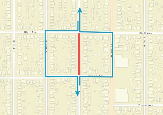 Road closure map n 9th street