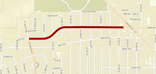 north avenue road construction map